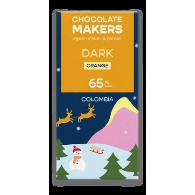 Zartbitterschokolade "Xmas" 65% mit Orange