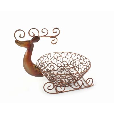 Deko-Schale "Rentier auf Schlitten"