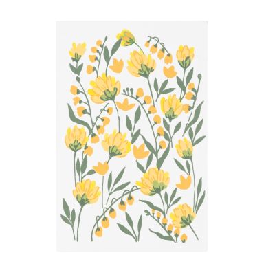 Grußkarte aus Papier in Weiß mit Blumen-Motiv