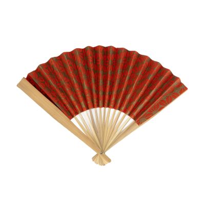Fächer mit Seidenpapier in Orange-Gold