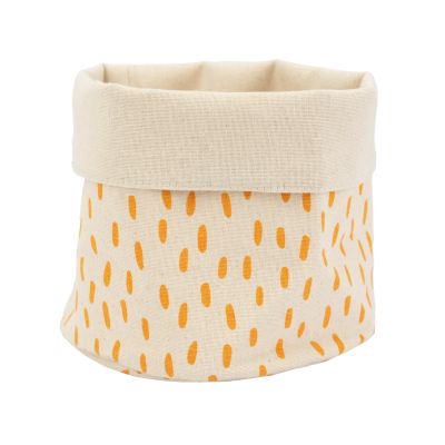 "Tropfen" Brotkorb aus Baumwolle in Gelb