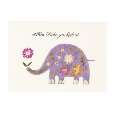 Grußkarte aus Papier mit Elefanten-Motiv