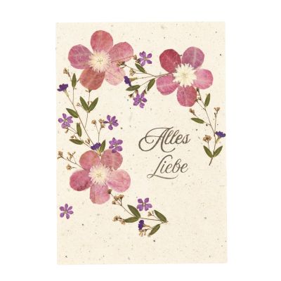 Grußkarte aus Papier mit Blumen
