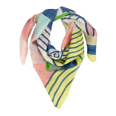 Tuch aus Seide mit farbigen Formen