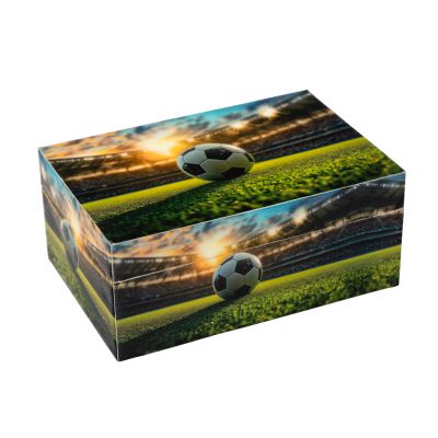 Kästchen aus MDF mit Fußballmotiv