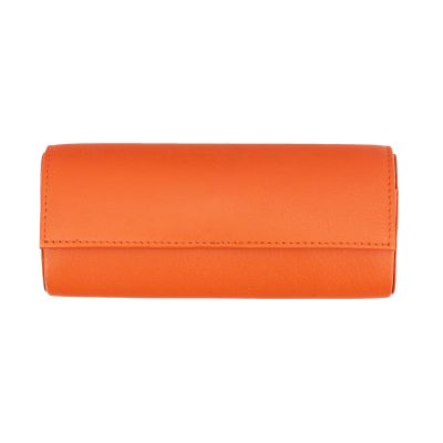 "Mio" Brillenetui aus Nappa-Leder in Orange