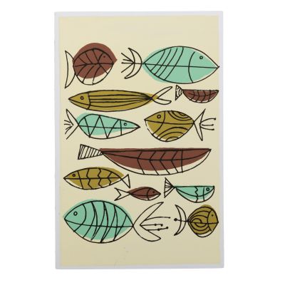 Grußkarte aus Papier in Bunt mit Fisch-Motiv