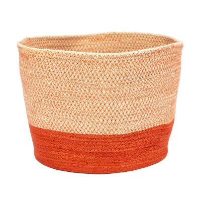 "Stitches" Kleiner Korb aus Jute in Rot