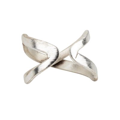 Offener Ring aus Messing in Silberfarben