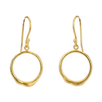 Hängeohrringe aus Messing in Goldfarben
