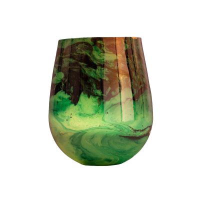 Windlicht aus Glas in Grün