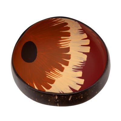 Kokosnuss-Schale in Orange-Rosa-Rot