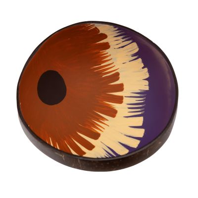 Kokosnuss-Schale in Orange-Rosa-Lila