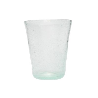 Saftglas aus Glas in Weiß