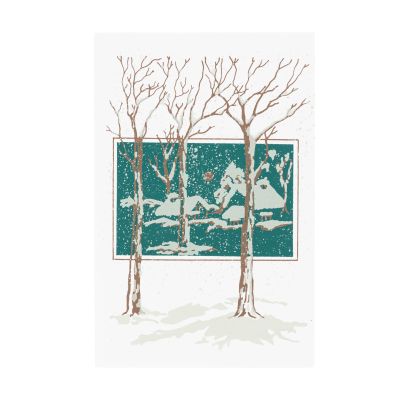 Grußkarte mit Umschlag mit Winter-Motiv