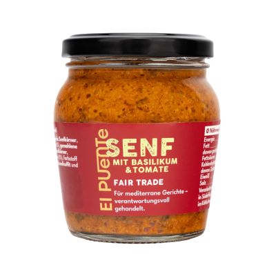 Senf mit Basilikum & Tomate mittelscharf