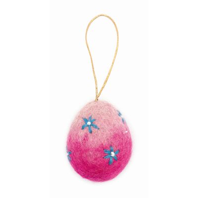 Deko-Anhänger "Osterei mit Blüten"