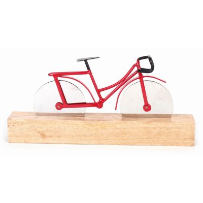 Pizzaschneider "Bike" im Holzblock