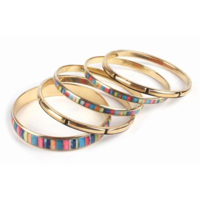 Armreifen "Regenbogen", 5er-Set