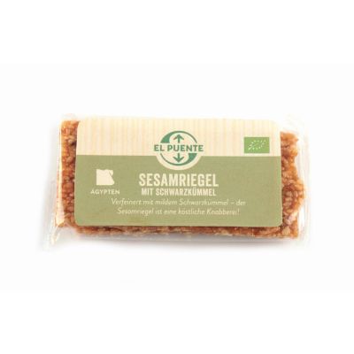 Vegane Bio-Sesamriegel mit Schwarzkümmel 3 x 9 g