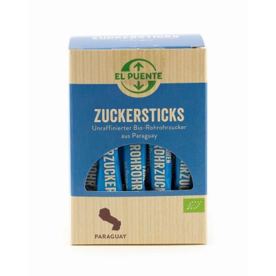 Zuckersticks mit Bio-Rohrohrzucker 40 Stück