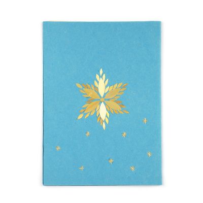 Grußkarte "Schneeflocke und Sterne"