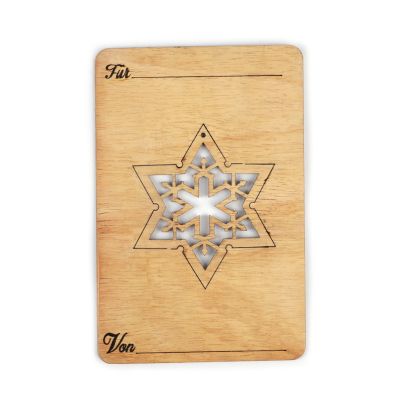 Weihnachtskarte mit integriertem Deko-Anhänger