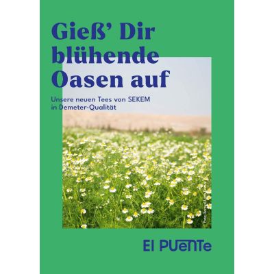 Postkarte - Gieß' Dir blühende Oasen auf