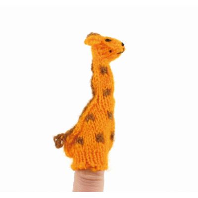 Gestrickte Fingerpuppe "Giraffe"