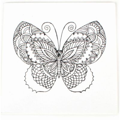 Grußkarte "Schmetterling" zum Ausmalen