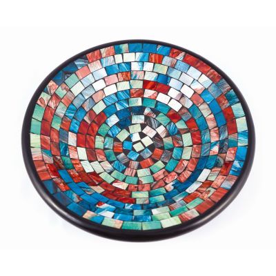 Clay bowl with glass mosaic "Vivid"