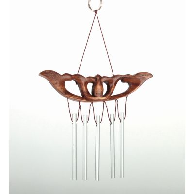Mini wind chime with traditional carving