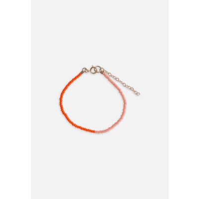 Armband mit Glasperlen // Rosa-Orange