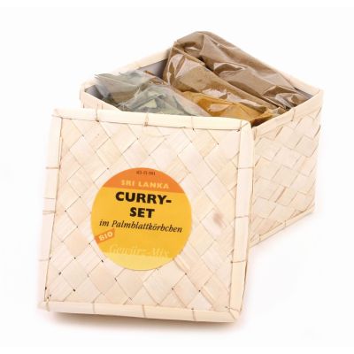 Curry-Set in Palmblattbox