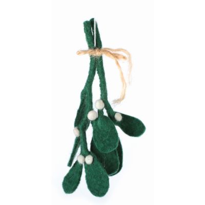 Decorative pendant "mistletoe" made of felt