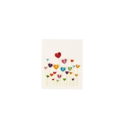 Grußkarte ''Herzblumen"