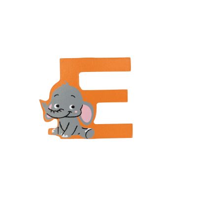 Holzbuchstabe E "Elefant"