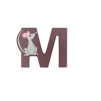 Holzbuchstabe M "Maus"