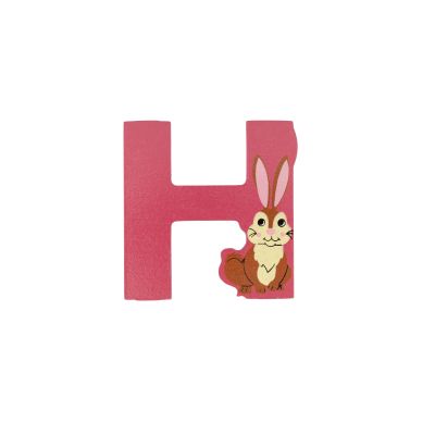 Holzbuchstabe H "Hase"