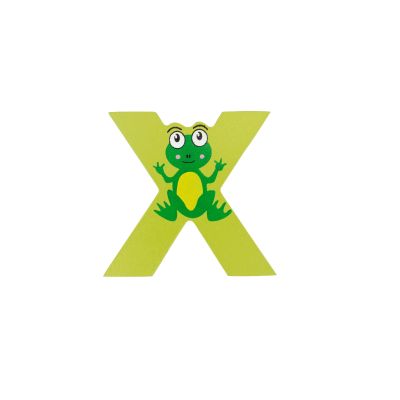 Holzbuchstabe X "Frosch"